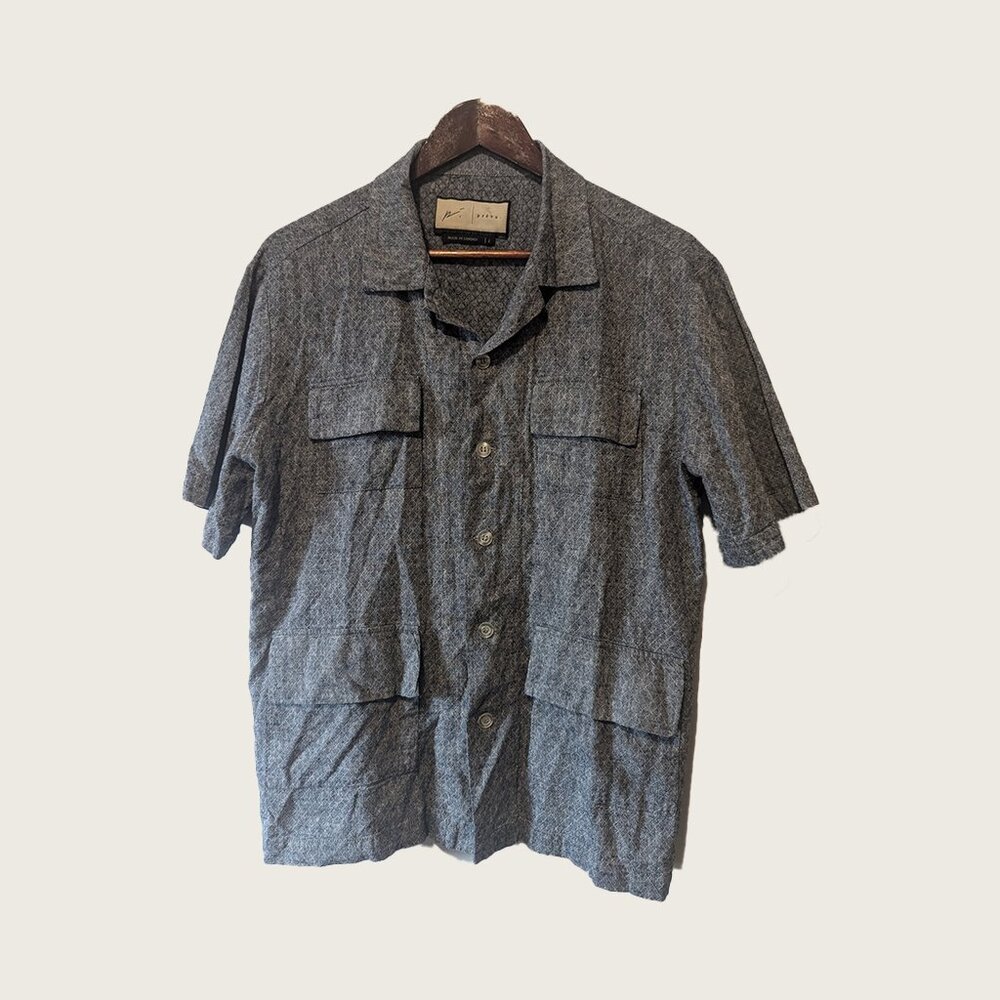 PRÉVU STUDIO - Multi pocket camp shirt - Sz L